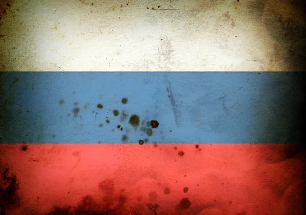 ロシアの燃やされた旗spálené vlajka Ruska — Stock fotografie