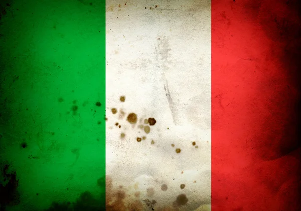 Brända flagga Italien — Stockfoto