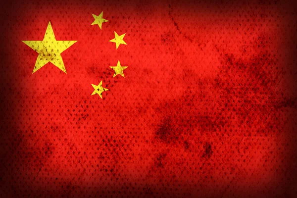 stock image Weathered flag of China