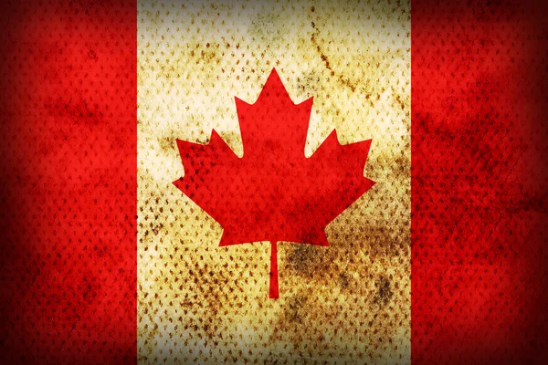 风化的加拿大国旗 — 图库照片