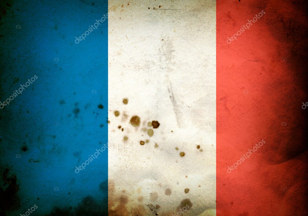 Burned flag of France