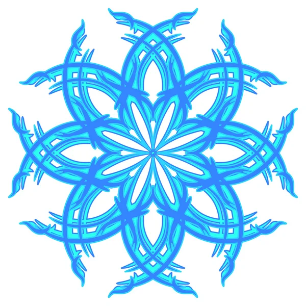 Blauwe sneeuwvlok — Stockvector