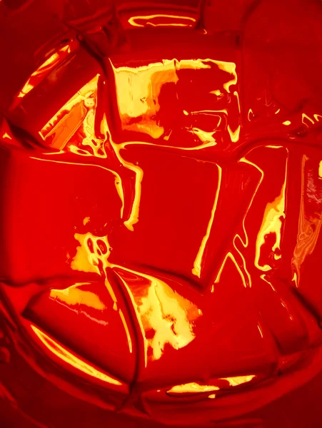 Tinta vermelha brilhante no recipiente — Fotografia de Stock