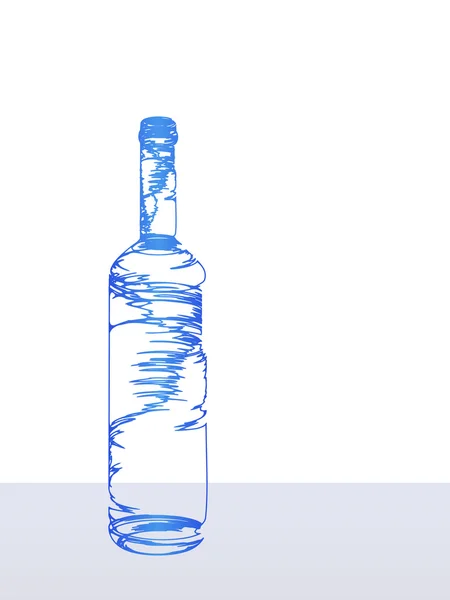 La bouteille stylisée — Image vectorielle