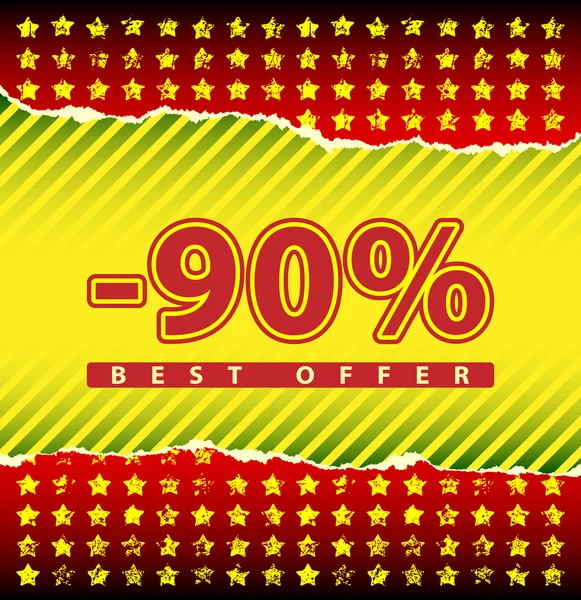 Best offer 90 percent off — Stock Vector