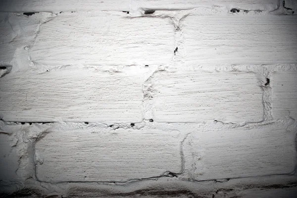Гранж-белая кирпичная стена — стоковое фото