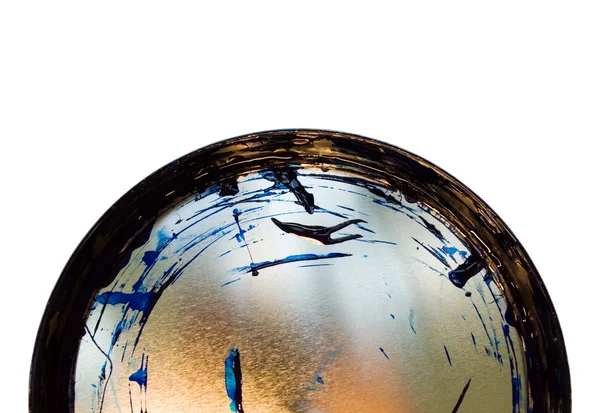 Mavi boya ile kapak — Stok fotoğraf