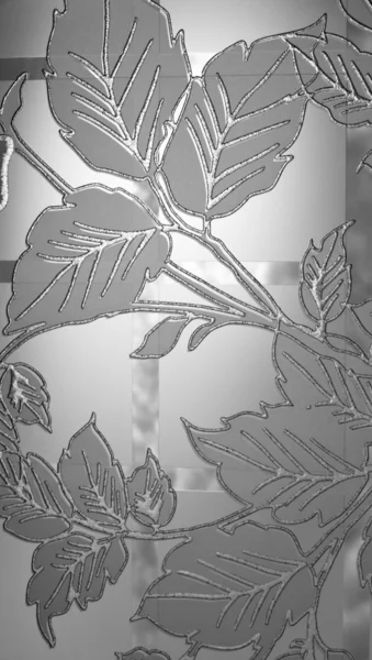 Floral pattern on glass — Stock Photo, Image