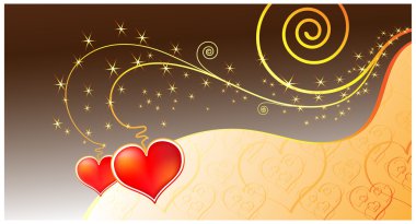 Vector magic love card clipart