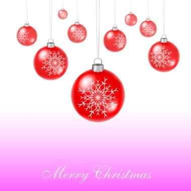 Red xmas balls clipart