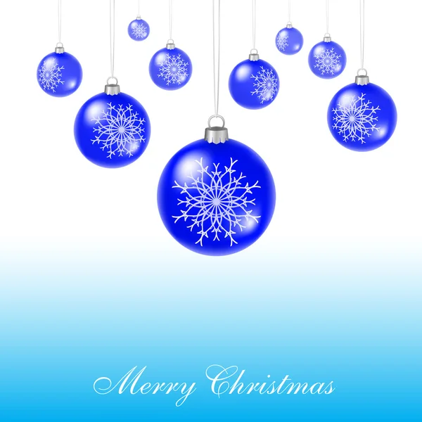 Bolas azules de Navidad — Archivo Imágenes Vectoriales