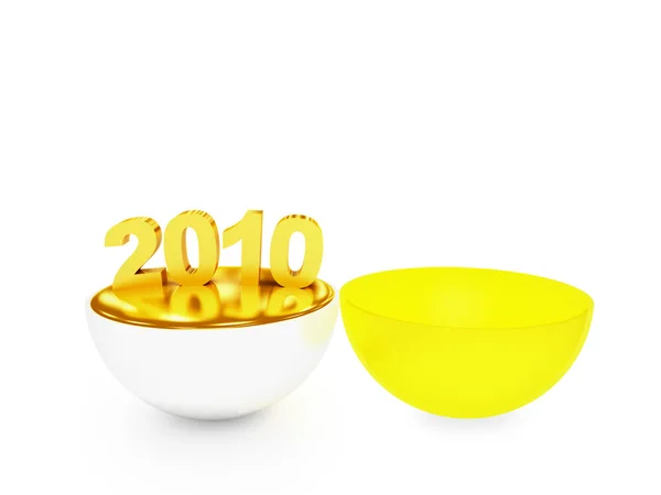Comienzo del año 2010 aislado — Foto de Stock