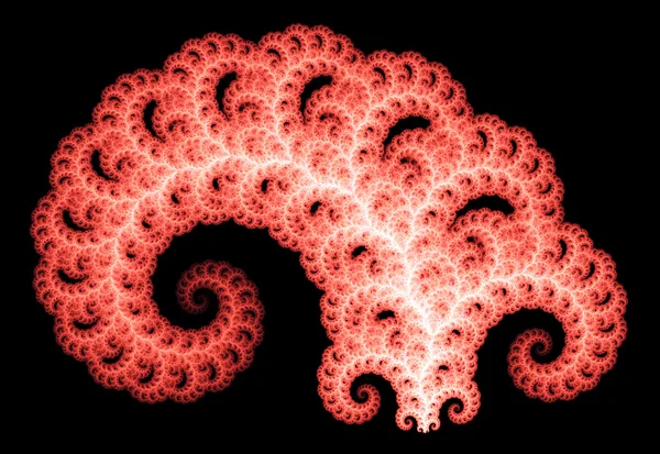 Rode swirl fractal — Stockfoto