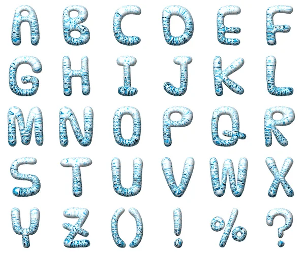 Zestaw waterdrop litera alfabetu — Zdjęcie stockowe