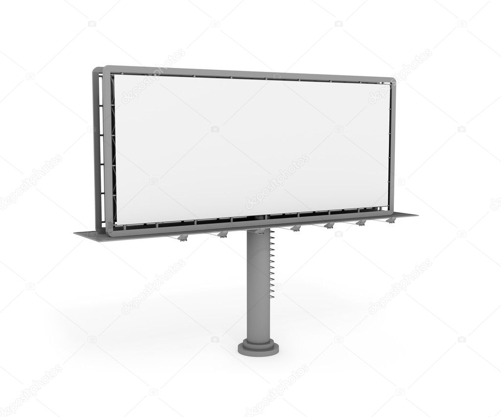 Empty 3D billboard