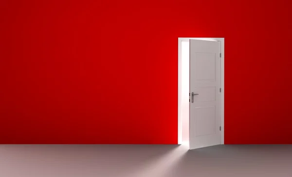 Offene Tür in einem leeren Raum — Stockfoto