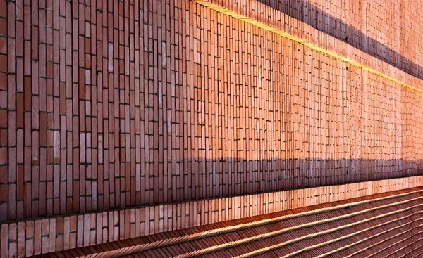 Long brick wall — Stock Photo, Image