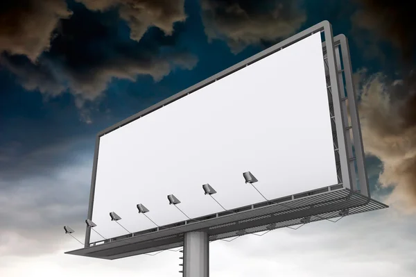 Lege witte billboard — Stockfoto
