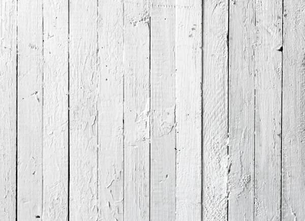 Tablón de madera pintado blanco grunge — Foto de Stock