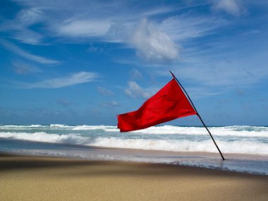 kırmızı bayrak Beach 