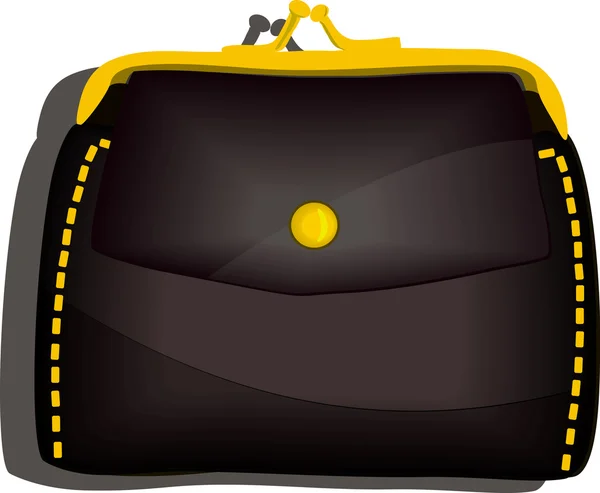 Schwarze Handtasche — Stockvektor