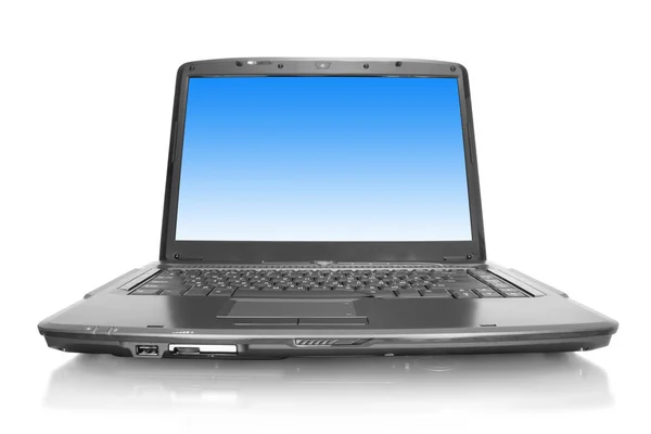 Laptop Witte Achtergrond — Stockfoto