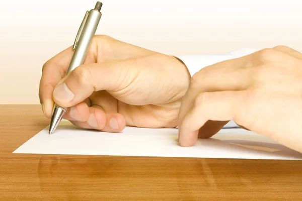 Hand Pen Signature — Zdjęcie stockowe