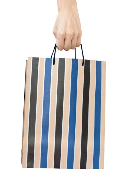 Shopping bag with hand — Stok fotoğraf