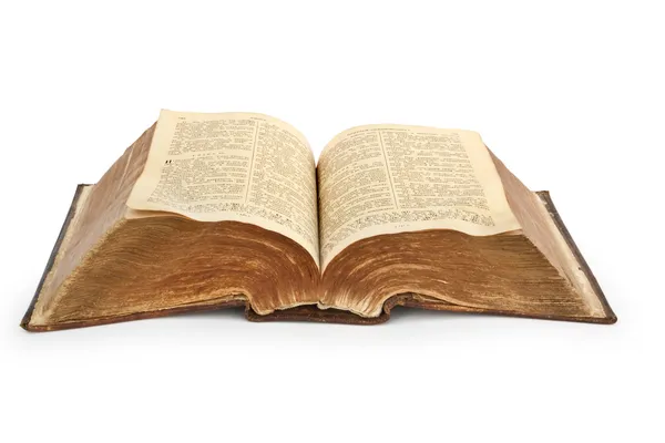 Bíblia antiga de 19 séculos — Fotografia de Stock