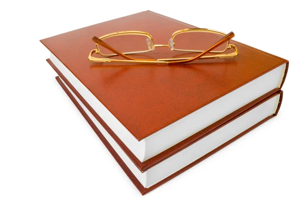 Books with glasses — Stock Photo, Image