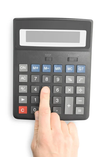 Kalkulator z palca — Zdjęcie stockowe