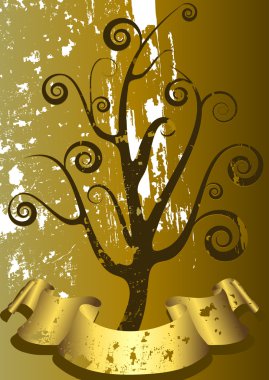 abstract tree with crown 