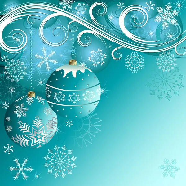 Fond Noël Avec Flocons Neige Vecteur — Image vectorielle