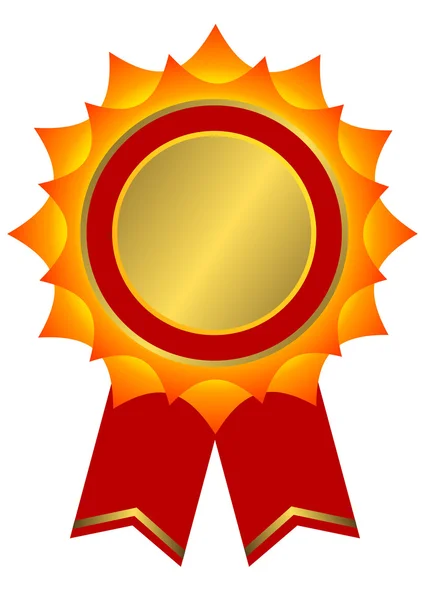 Red Award Gold Ribbon — Stok Vektör
