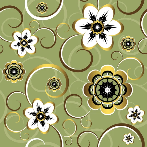 抽象的な花のベクトル背景 — ストックベクタ