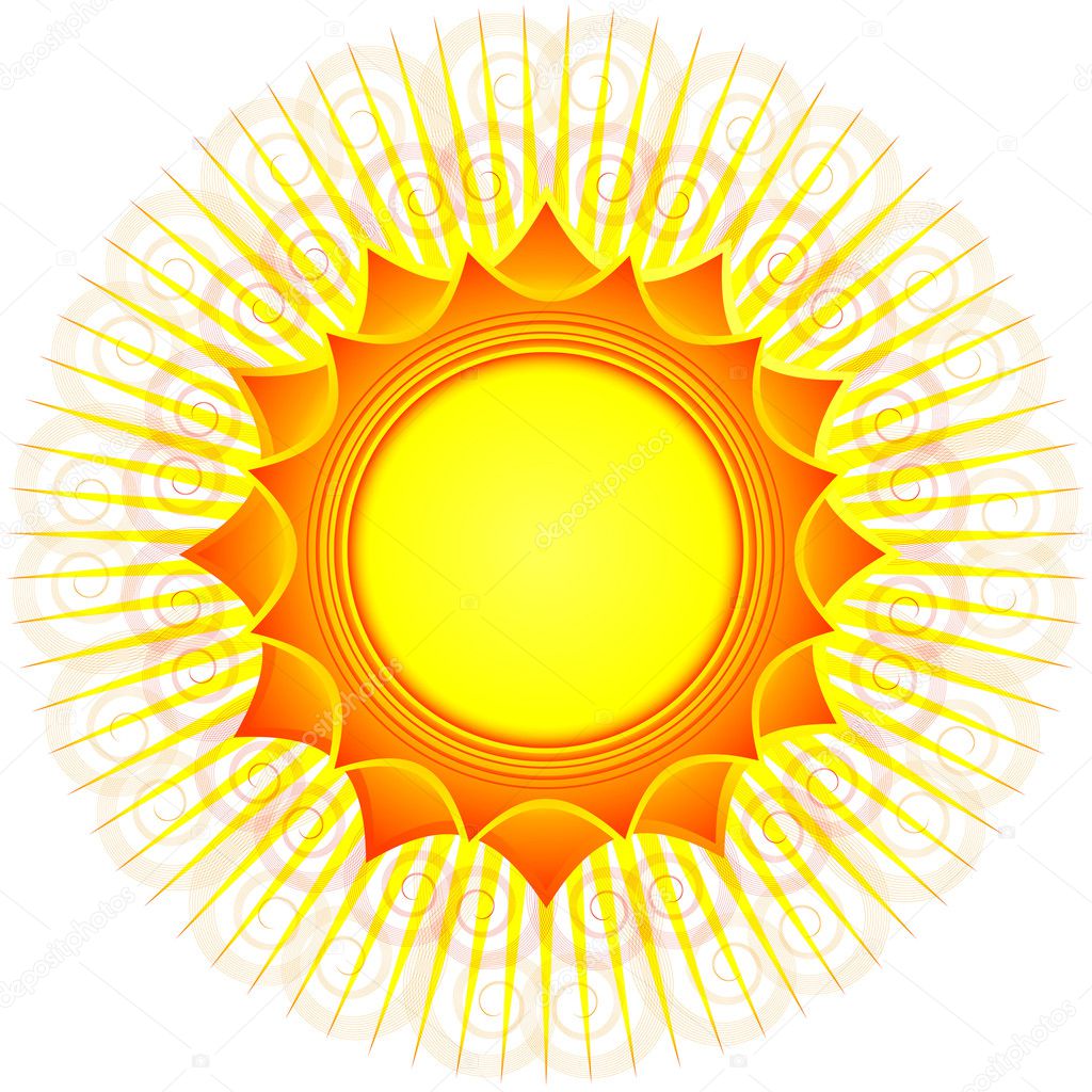 illustration of the sun on a white background 