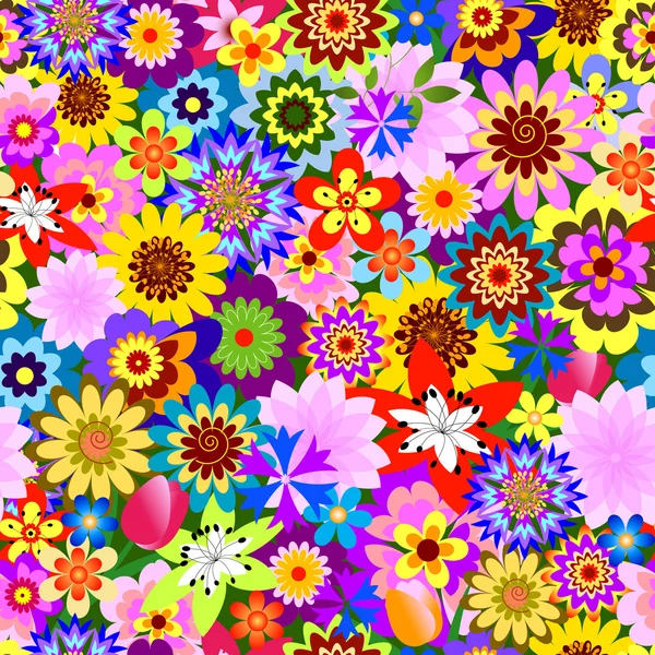 Patrón floral sin costura abstracto — Archivo Imágenes Vectoriales