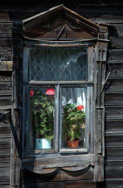 Window Of The Old Rural House clipart