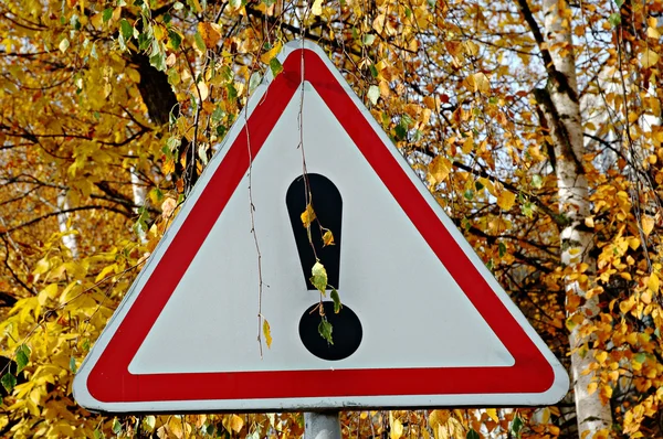 Warning traffic sign Other dangers — Stock Photo, Image