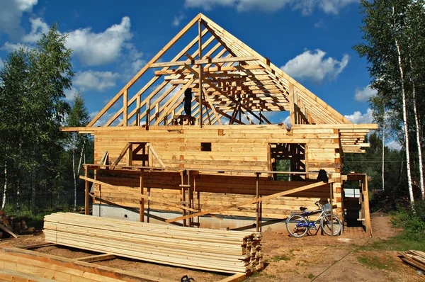 Bau des Landhauses — Stockfoto