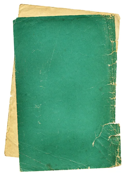 Две листочки старой плотной бумаги — стоковое фото