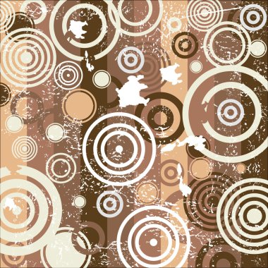 Grunge background with circles clipart