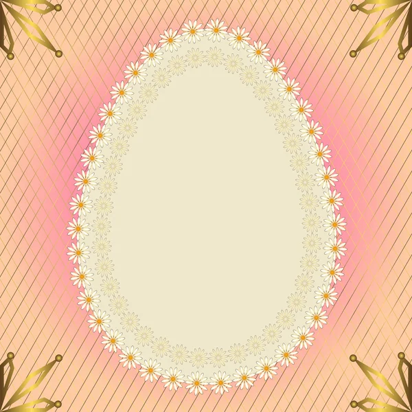 Bannière sous la forme d'un œuf de Pâques — Image vectorielle