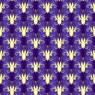 Violet seamless floral pattern clipart