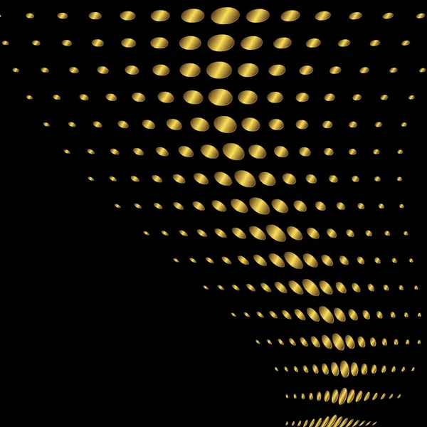 Abstrait fond noir et doré — Image vectorielle
