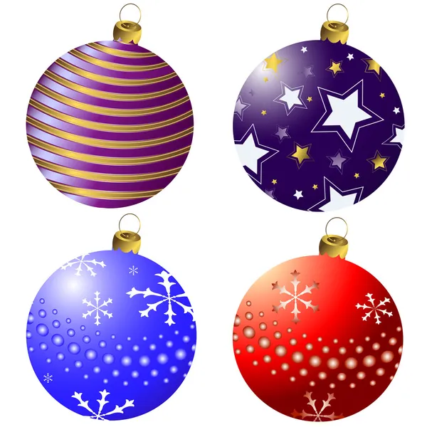 Gyűjtemény karácsonyi labdák — Stock Vector