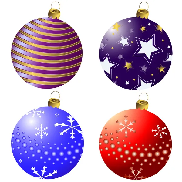 Collection boules de Noël — Image vectorielle