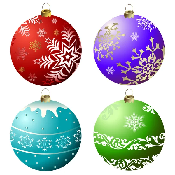 Koleksiyon Noel topları (vektör) — Stok Vektör
