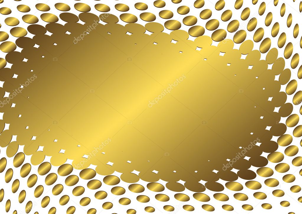 Abstract golden frame (vector)
