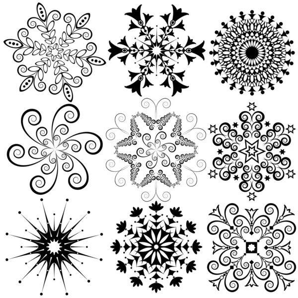 Collection flocons de neige — Image vectorielle